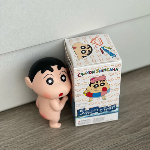 浴室蜡笔小新摆件桌面装饰洗澡光屁股淋浴搭子内裤小新可爱手办 - 图1