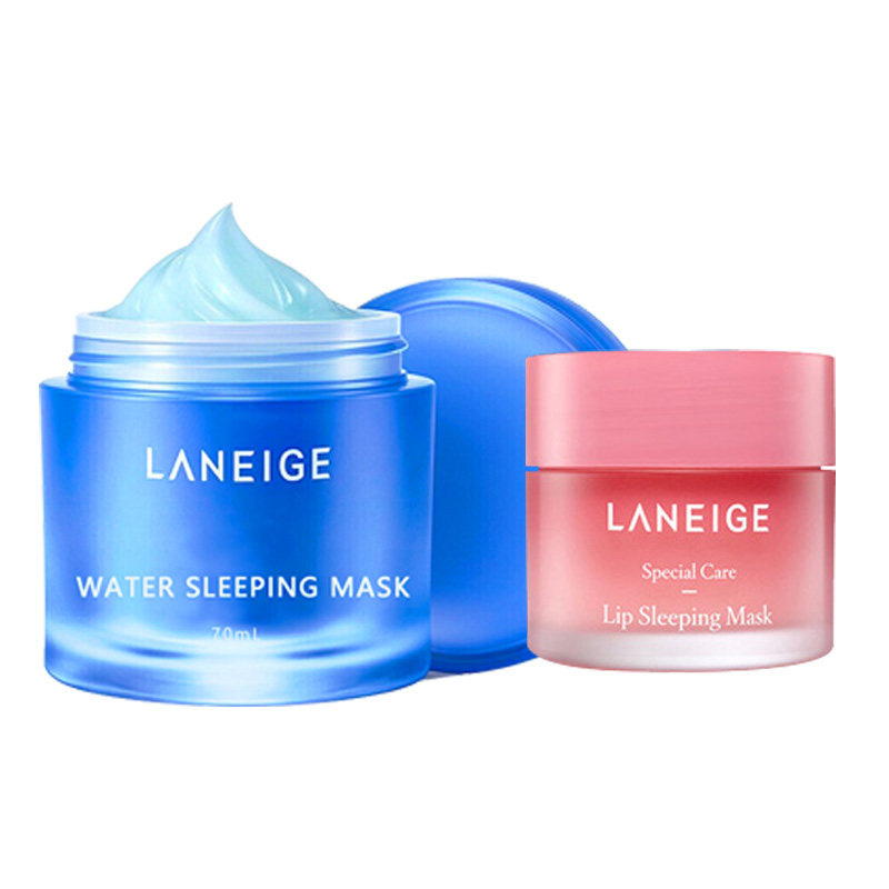 韩国laneige /兰芝夜间保湿+唇膜 九份市集海外面部护理套装
