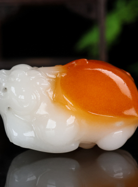 和田玉龙龟手把件小摆件