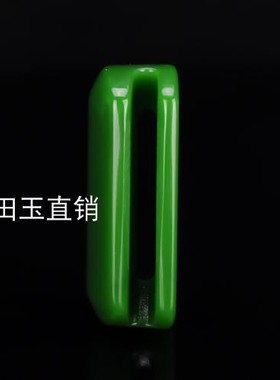新疆和田玉碧玉光面皮带扣平安无事腰带扣男款菠菜绿碧玉腰佩把件