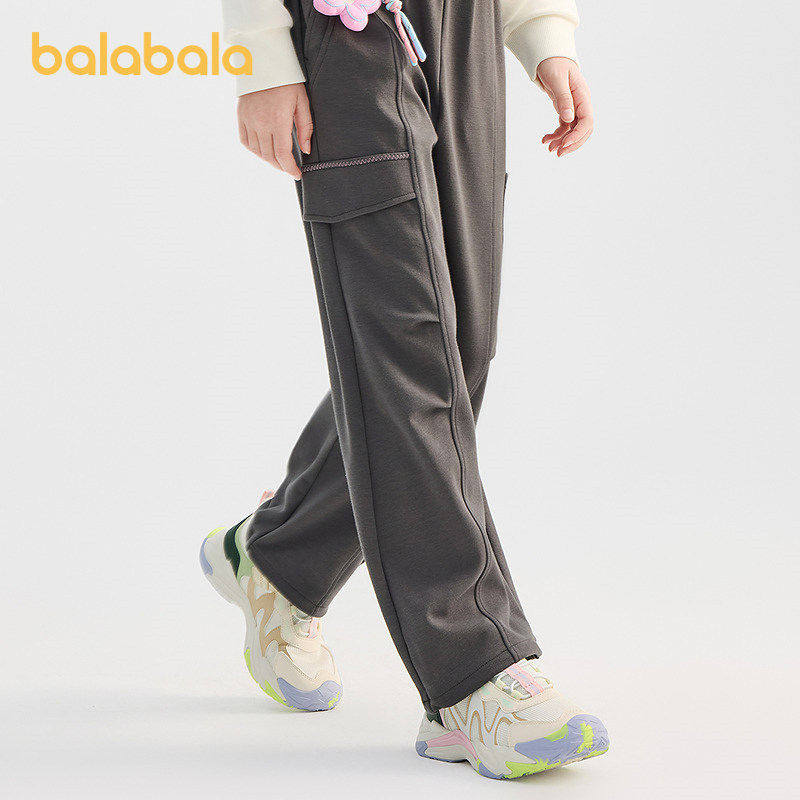 【商场同款】巴拉巴拉童装儿童裤子女童长裤2026春新款直筒裤宽松,淘宝优惠券,粉丝福利购,淘宝优惠卷