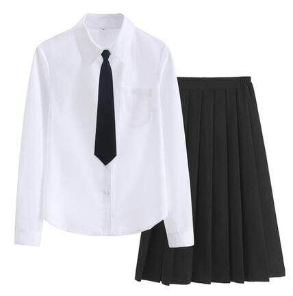 夏学院风中学生班服jk制服套装格子裙dk男校服毕业运动会