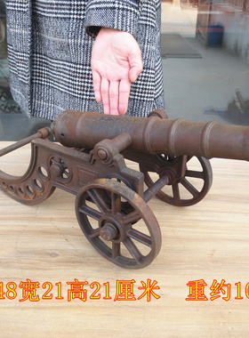加厚铸铁红衣大炮模型门口摆件