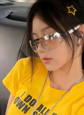 无框欧美辣妹男女凹凸网红太阳镜