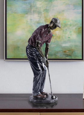 北欧现代运动摆件高尔夫人物模型