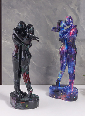 玫瑰情侣工艺品摆件家居艺术