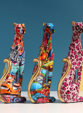 创意工艺礼品欧式豹子摆件