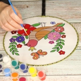 Детский набор материалов, круглый веер для творчества, DIY, ручная роспись
