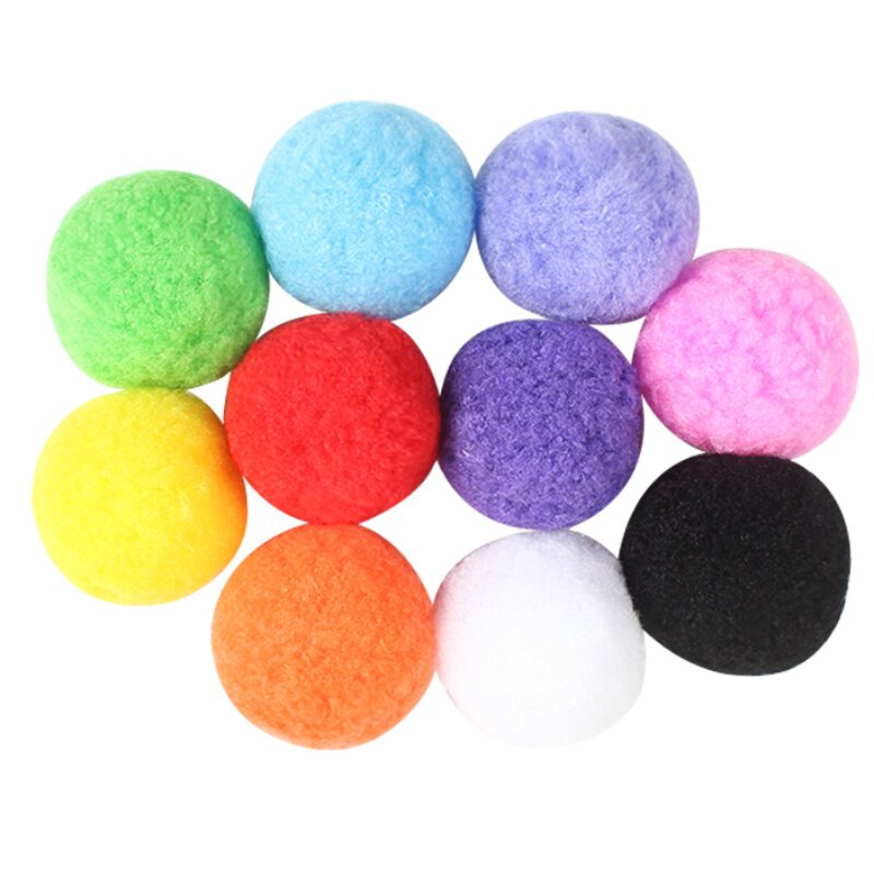 幼儿园大号手工彩色毛球 5cm毛绒球 毛毛球蛋托游戏 装饰材料包邮,淘宝优惠券,粉丝福利购,淘宝优惠卷