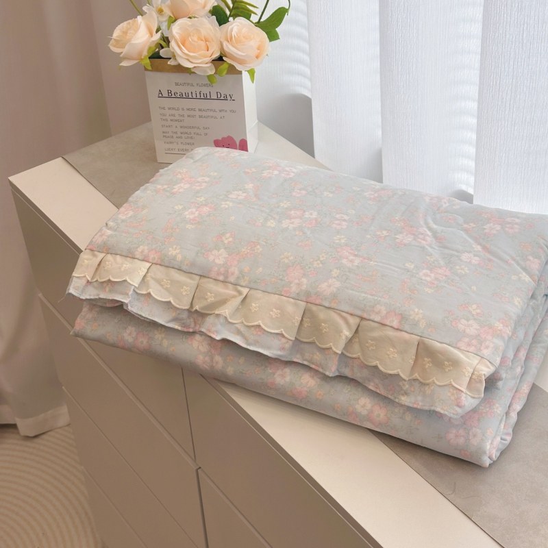 新款A类全棉双层纱夏被四件套纯棉空调被夏凉感被透气薄款可机洗,淘宝优惠券,粉丝福利购,淘宝优惠卷