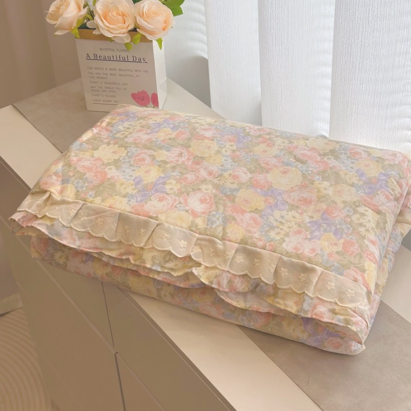 新款A类全棉双层纱夏被四件套纯棉空调被夏凉感被透气薄款可机洗,淘宝优惠券,粉丝福利购,淘宝优惠卷