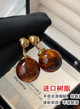 DSTYLE小众设计感后挂圆球耳坠女