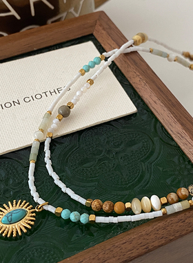 DSTYLE天然石叠带项链