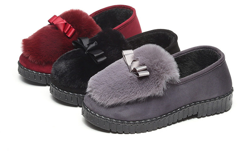 棉鞋女豆豆鞋冬季加绒毛毛鞋保暖防滑平底孕妇鞋室内外穿韩版休闲,淘宝优惠券,粉丝福利购,淘宝优惠卷