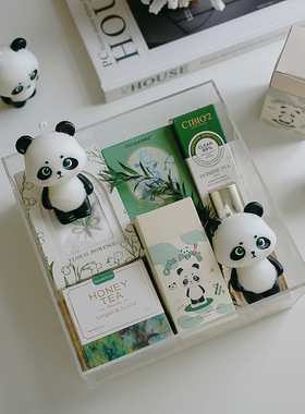 新款端午节礼品创意生日礼物可爱香氛摆件熊猫造型手工香薰蜡烛