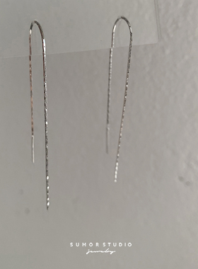 s925银竹节流苏耳线显脸瘦