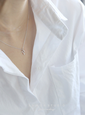 钥匙迷你精工女ins金色项链