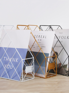 铁艺书架办公室桌面创意几何摆件