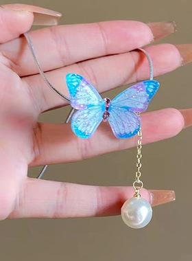 幻彩蝴蝶项链女款甜美锁骨链颈链