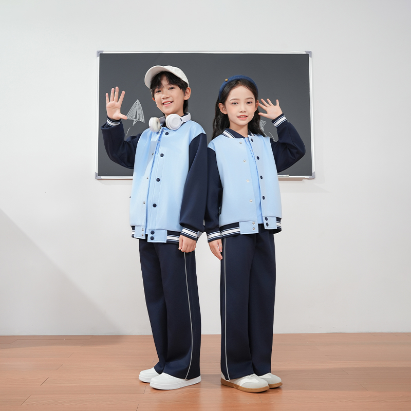 江西南昌市统一指定校服套装小学生春夏秋冬季装新冲锋衣儿童班服 - 图1