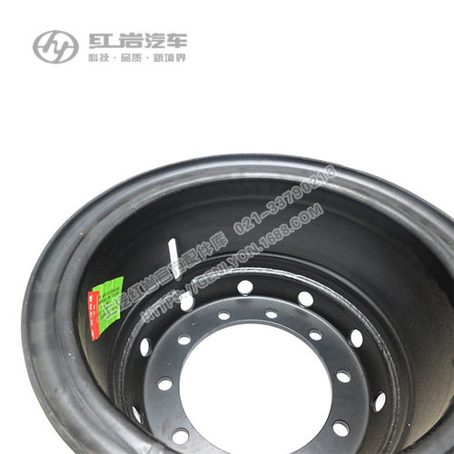 红岩新金刚杰狮原厂前轮钢圈铝合金车轮8.5-20车轮总成(14-16mm) - 图0