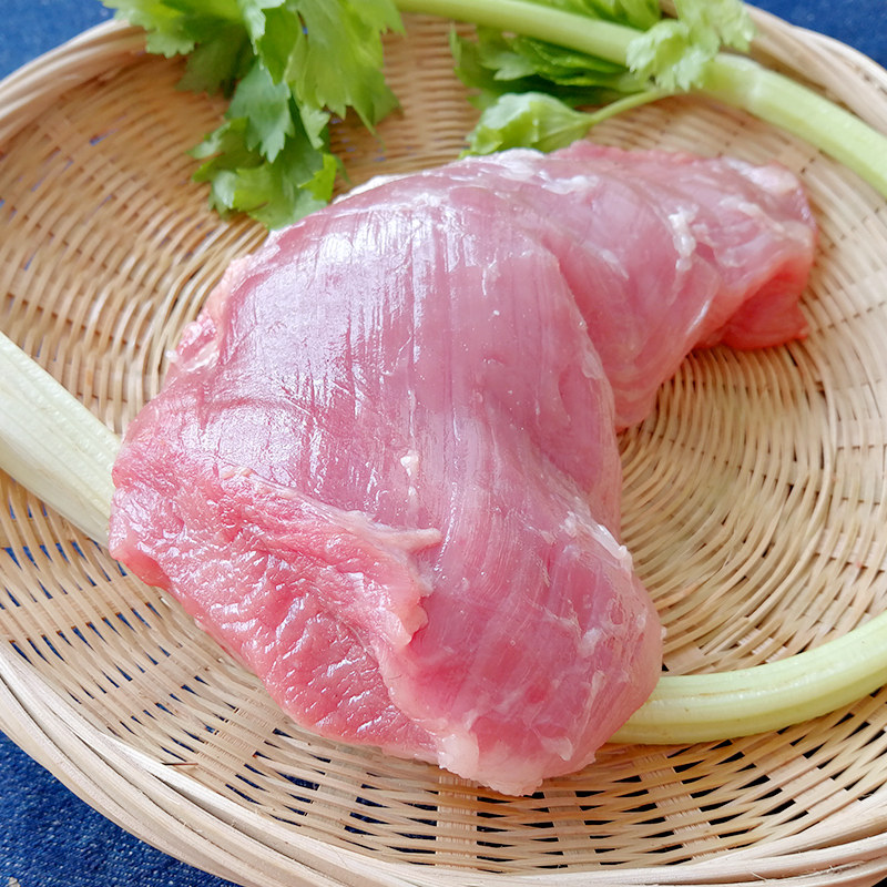 新鲜猪瘦肉全精肉大别山农家散养土猪肉生鲜黑猪肉冰鲜生猪肉500g