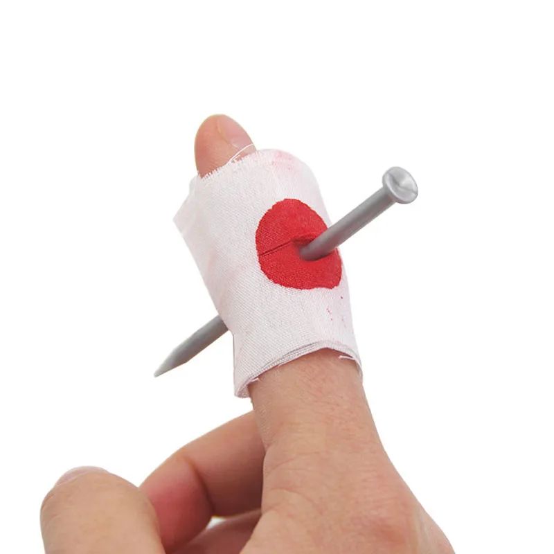 5Pcs Fool Toys Blood Prank Magic Prop Joke Fake Nail Through - 图2