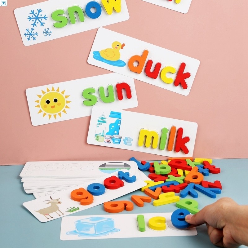 Montessori Toys For Kids English Spell Words Math_虎窝淘