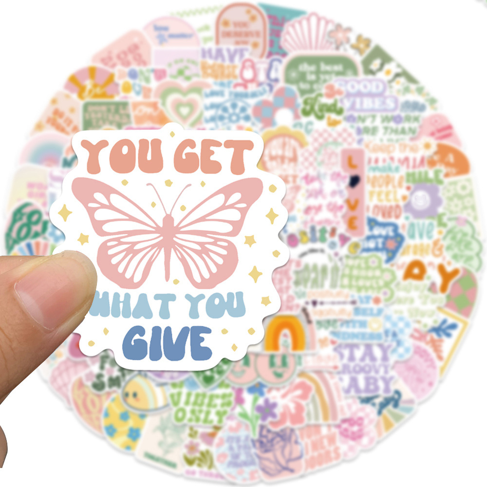 50/100PCS Cute Inspirational Girl Pink Style Cartoon Sticker - 图2