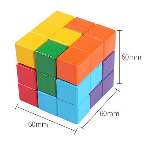1PCS 3D Wooden Soma Cube Toys Puzzle Games Brain Challenge G - 图2