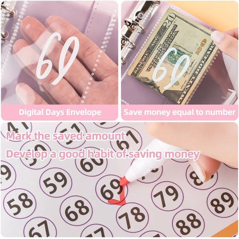 100 Envelopes Money Saving Money Challenge Budget Laser Bind - 图2