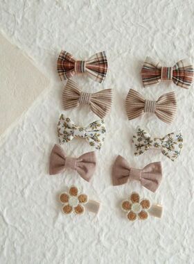 20pcs/set Lovely Kids Bows Hair Clips for Girls Barrette Bou