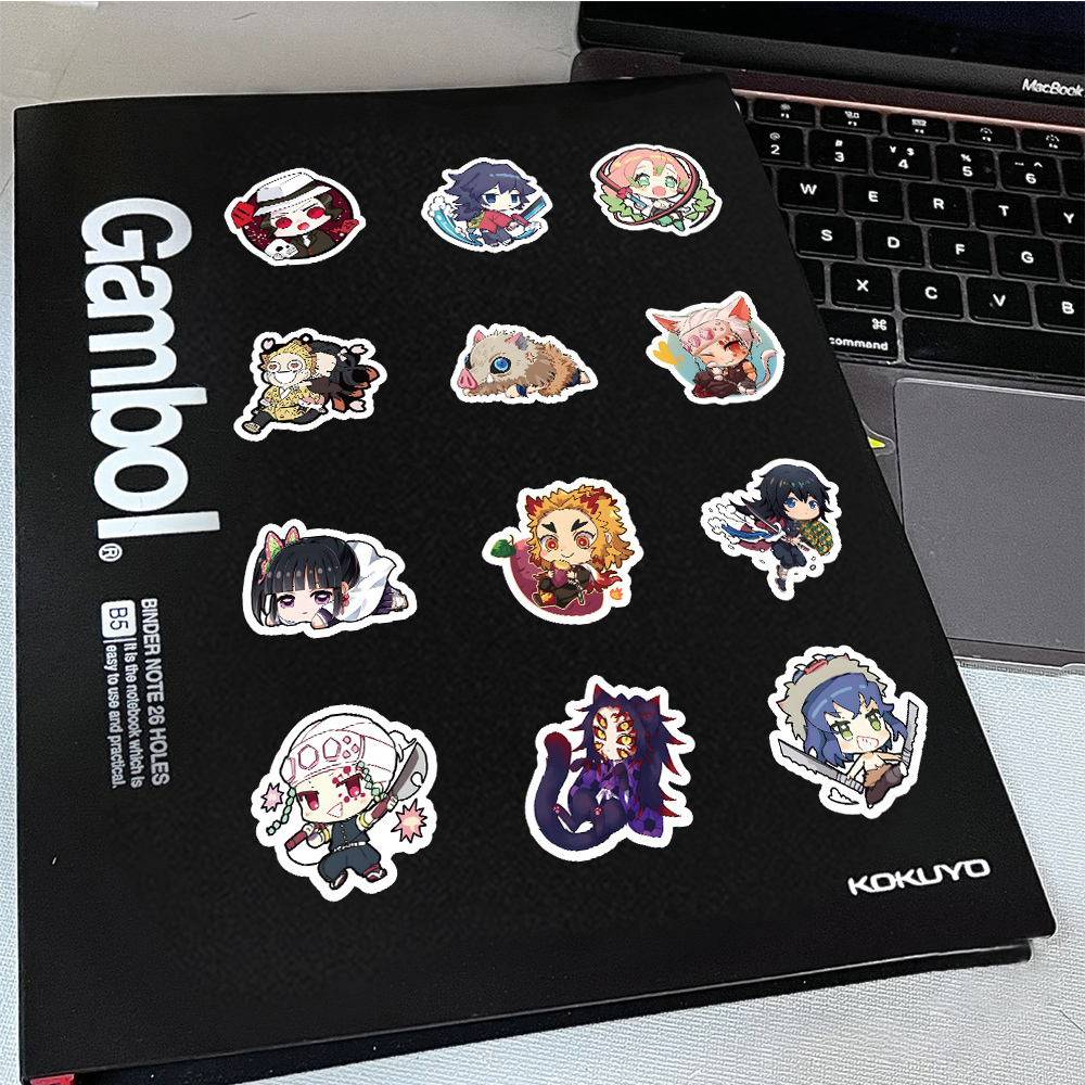 60pcs Cute Cartoon Anime Demon Slayer Anime Stickers Decorat - 图3