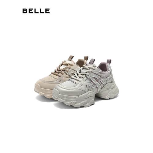 百丽厚底透气老爹鞋女鞋子2025秋季新款运动休闲鞋E7F1  E7F1DCM5 - 图3