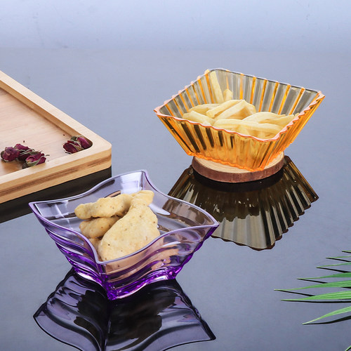 创意个性薯条盘塑料亚克力水果花生酒吧KTV小食碟菜碟小吃碟子 - 图2