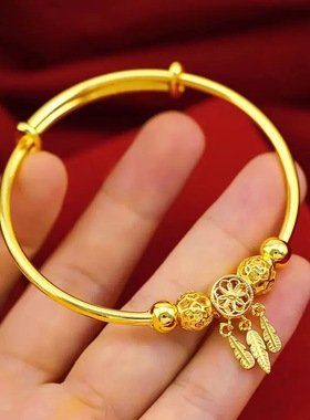 金店同款沙金捕梦网手镯