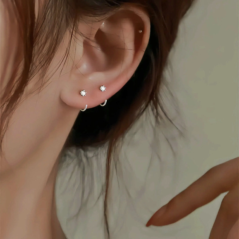 s925纯银耳钉女小香风设计感简约高级感气质耳环女流行耳环,淘宝优惠券,粉丝福利购,淘宝优惠卷