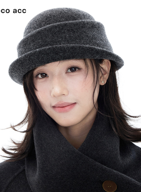 Lacoco高品质纯羊毛礼帽女