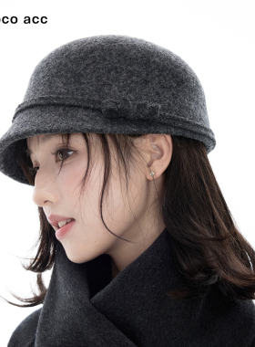 Lacoco100%纯羊毛马术帽女