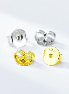 925纯银耳堵耳塞耳帽diy配件通用耳钉防过敏防滑防掉耳饰耳钉后塞