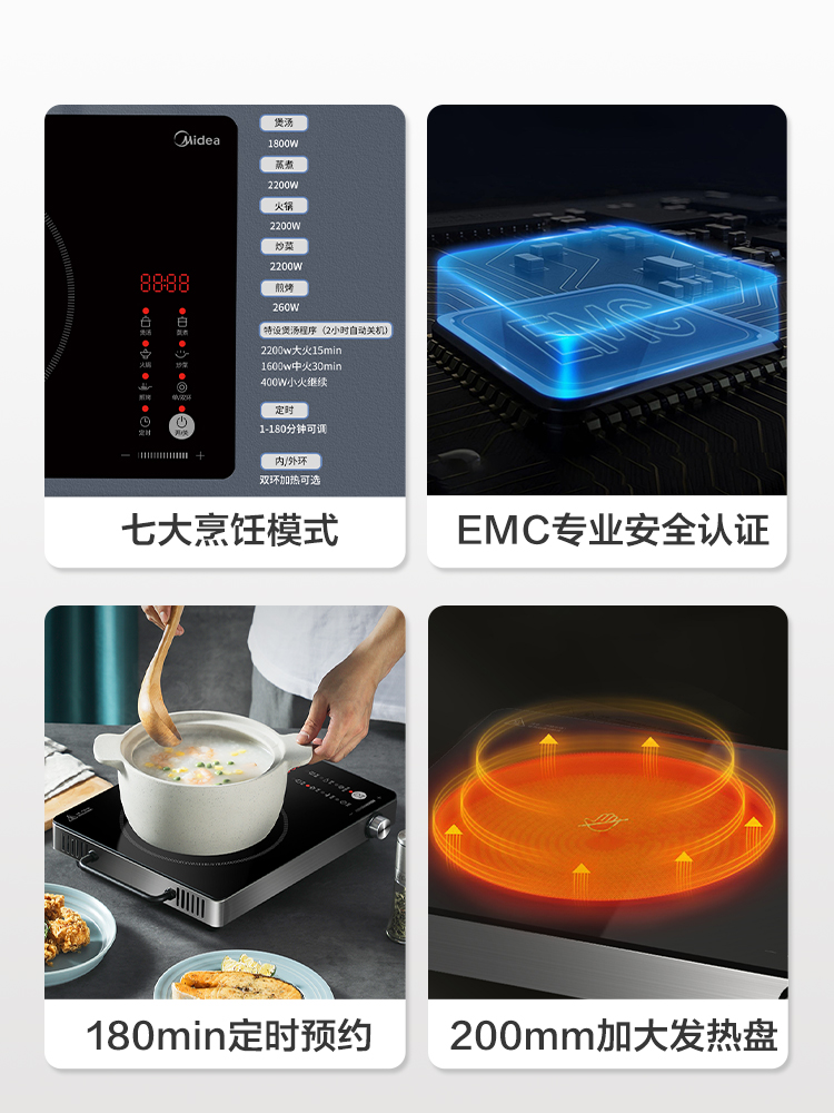 Midea/美的小型电陶炉2023新款家用爆炒菜煲汤用电磁灶哪个牌子好-图1