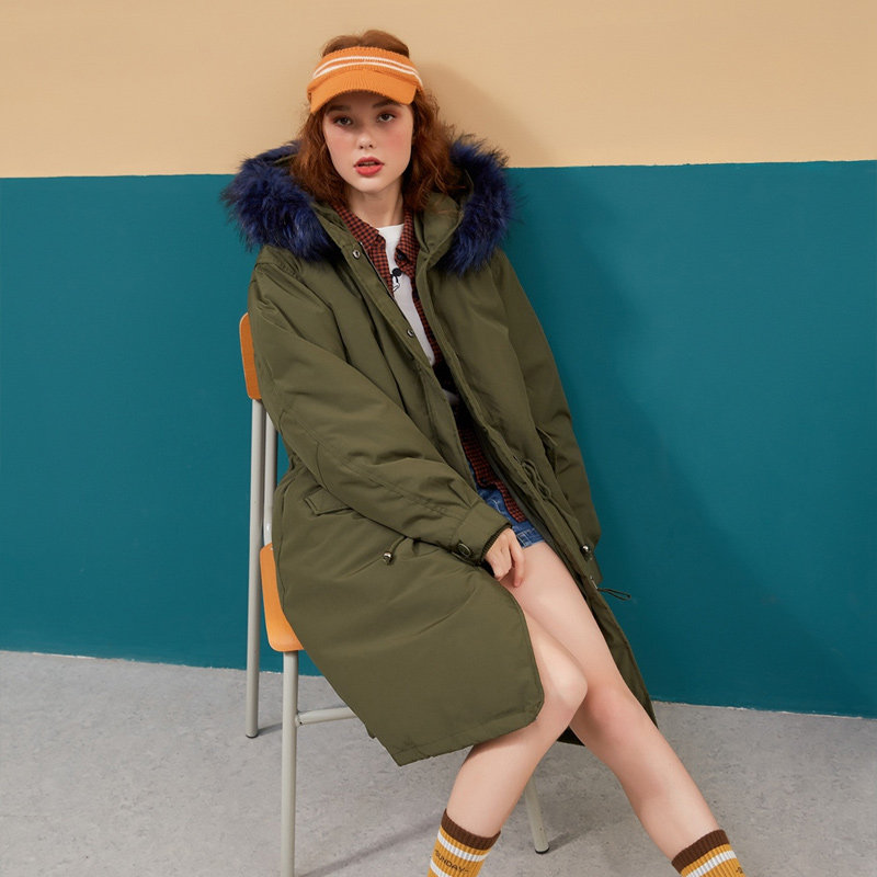 美特斯邦威连帽女冬装新款彩色棉服 美特斯邦威四禧棉衣/棉服