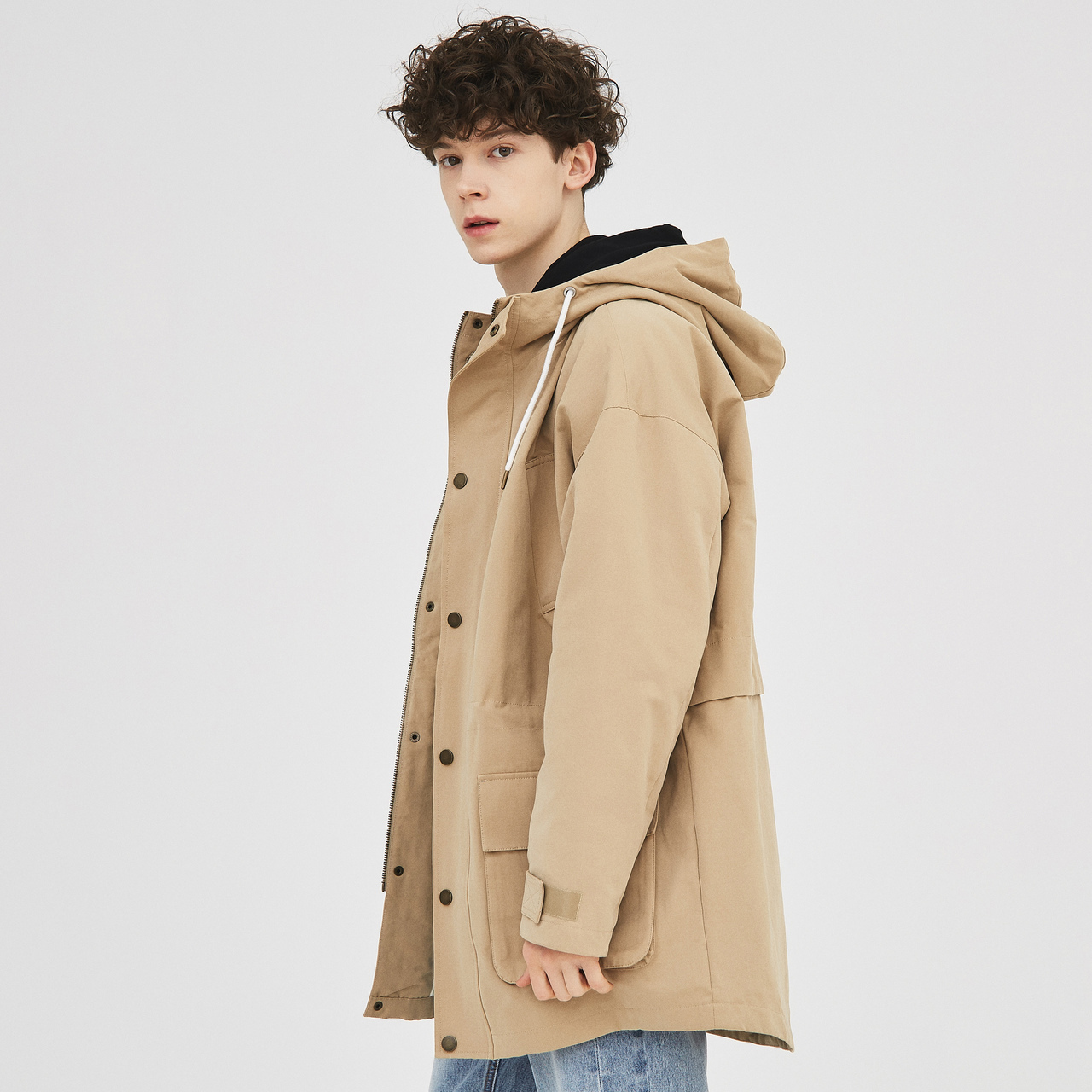 美特斯邦威中长款外套2020新款春秋 美特斯邦威四禧棉衣