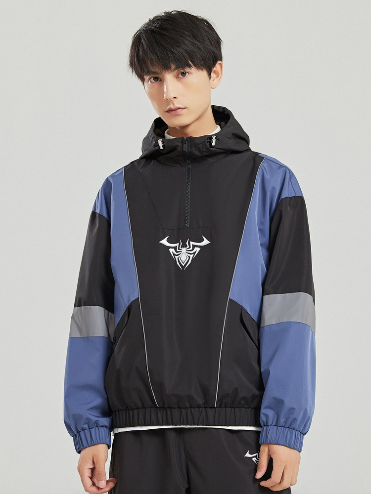 美特斯邦威休闲拼接撞色2020夹克 美特斯邦威四禧夹克