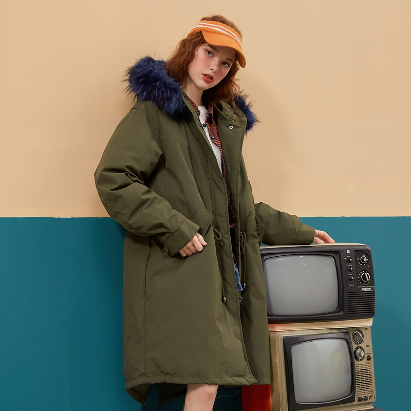 美特斯邦威连帽女冬装新款彩色棉服 美特斯邦威四禧棉衣/棉服