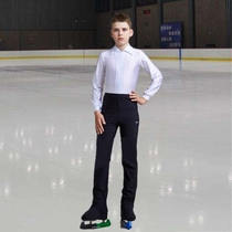 Figure skating performance Shirt Boy Flowers Slip Out of Ironing Drill Lining Mens Skating Blouse Competition Clothing