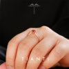 TIANTI natural pigeon blood red garnet gemstone ring