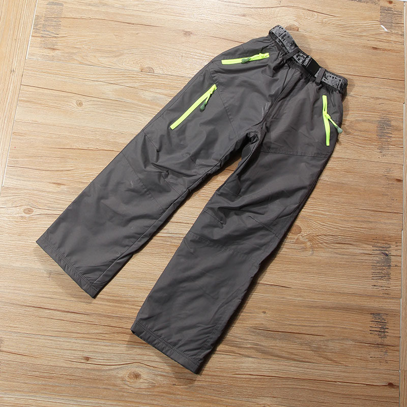 童装夹裤冬季新款中大童男童防水双层滑雪裤女童加绒拼接脚口长裤,淘宝优惠券,粉丝福利购,淘宝优惠卷