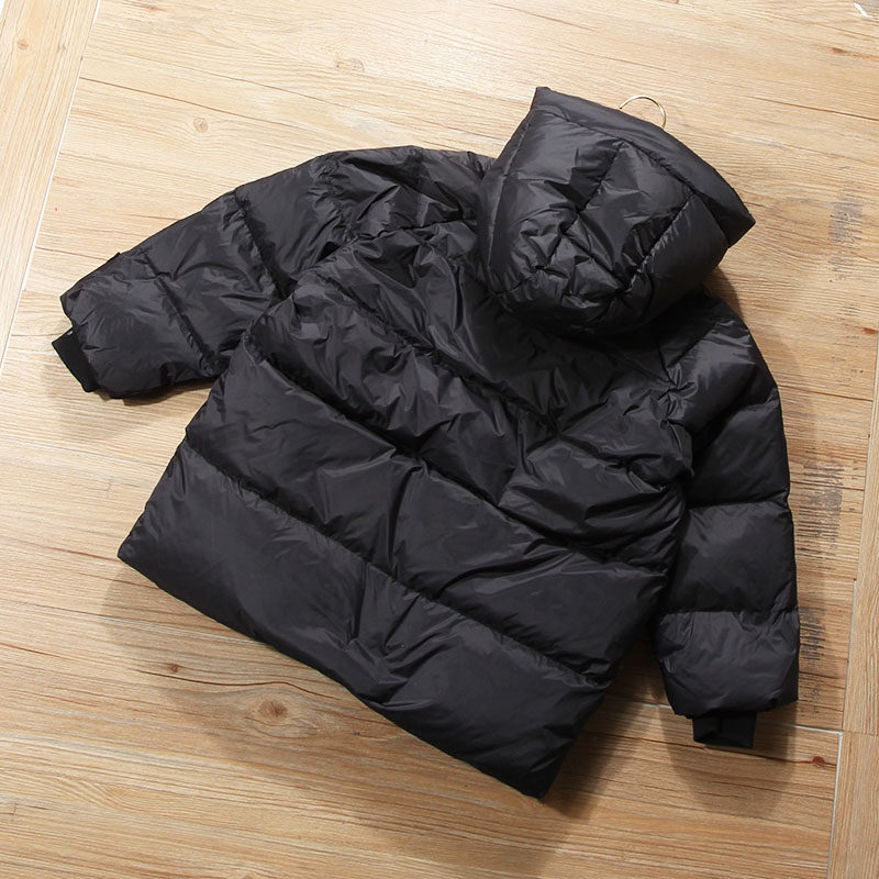 童装羽绒服冬季新款男童中大童白鸭绒加厚保暖外套女童中长款开衫