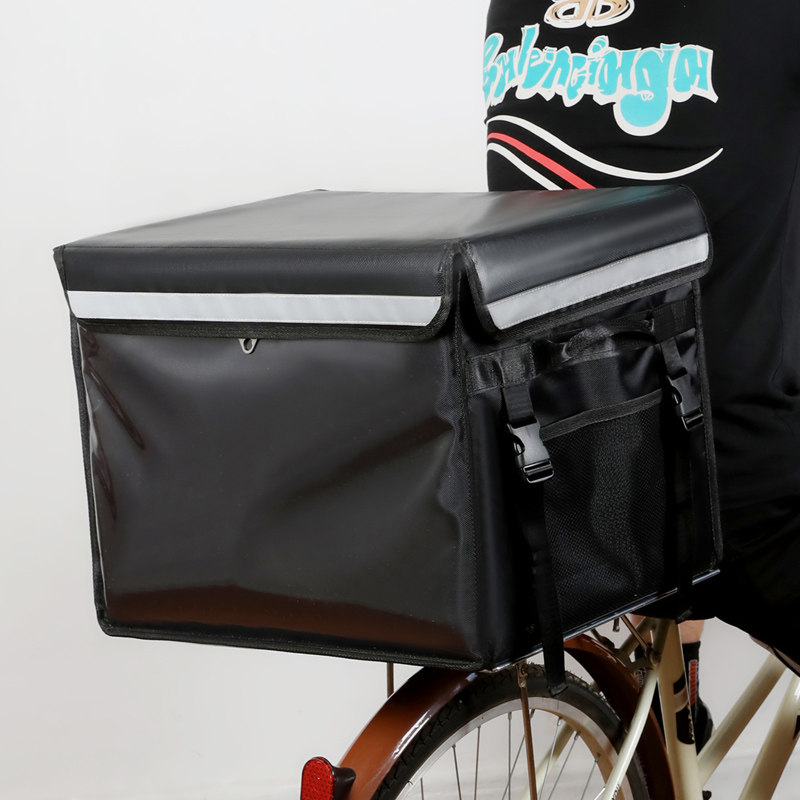 纯黑色外卖箱送餐箱大小号磁吸保温箱子骑手装备防雨硬盖配送箱厚,淘宝优惠券,粉丝福利购,淘宝优惠卷